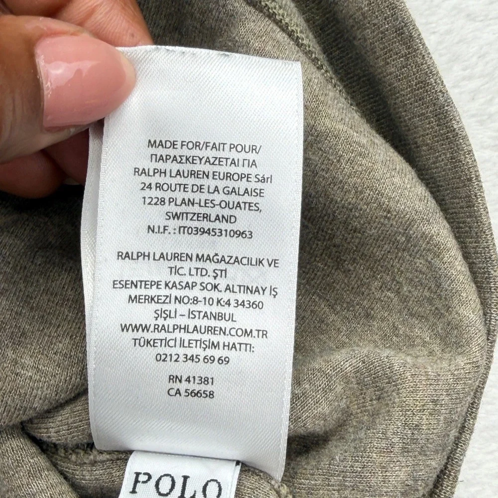 Polo Ralph Lauren Pullover Mens M Brown Quarter Zip Long Sleeve Cotton Pony Logo